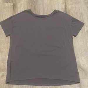 Athleta Gray Short Sleeve athletic shirt size medium